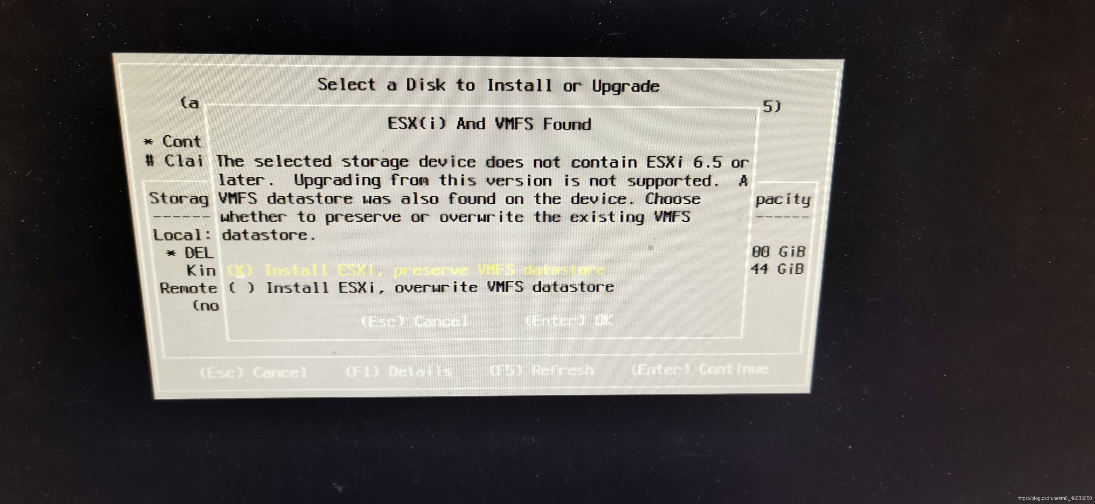 Esxi5.5升级到7.0.1