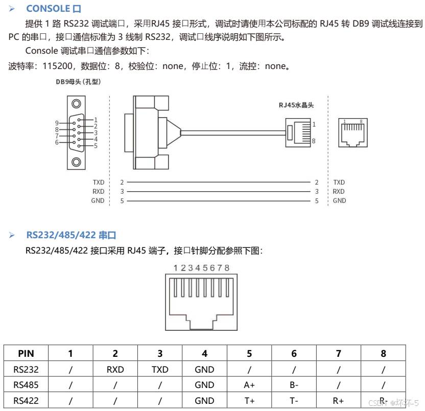Console连接交换机线序